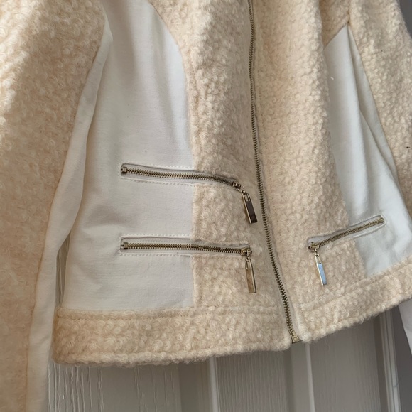 Bebe Wool Biker Jacket - Medium - Picture 3 of 5